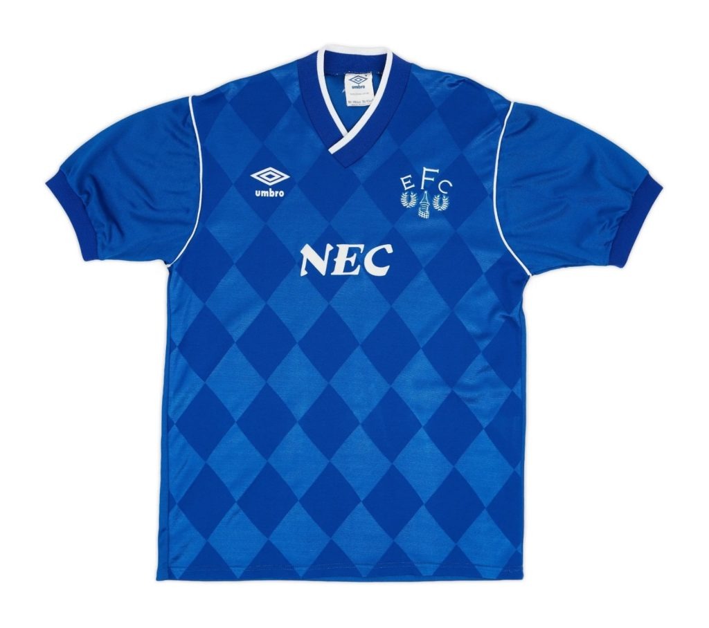 Primera equipación de Everton 87-88