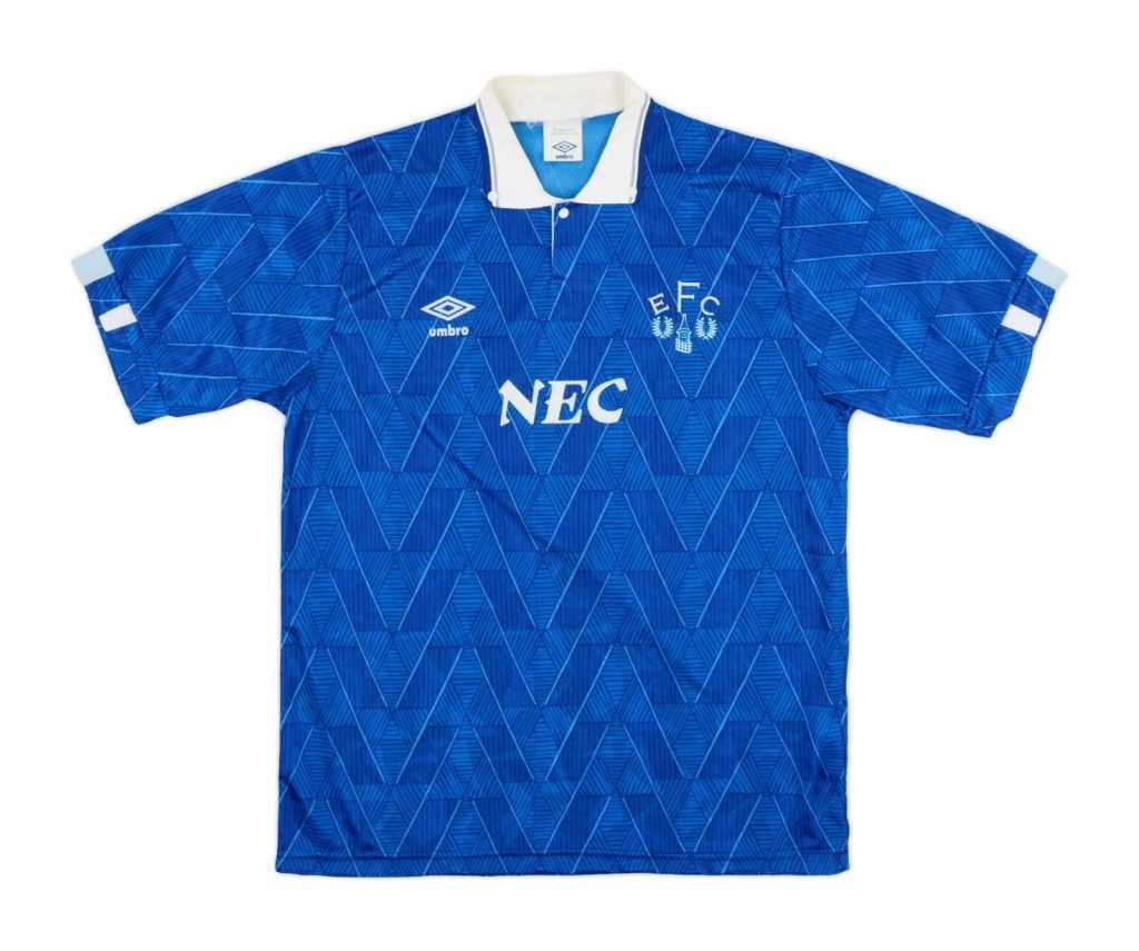 Primera equipación de Everton 90-91