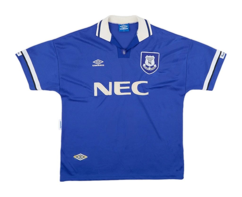 Primera equipación de Everton 94-95