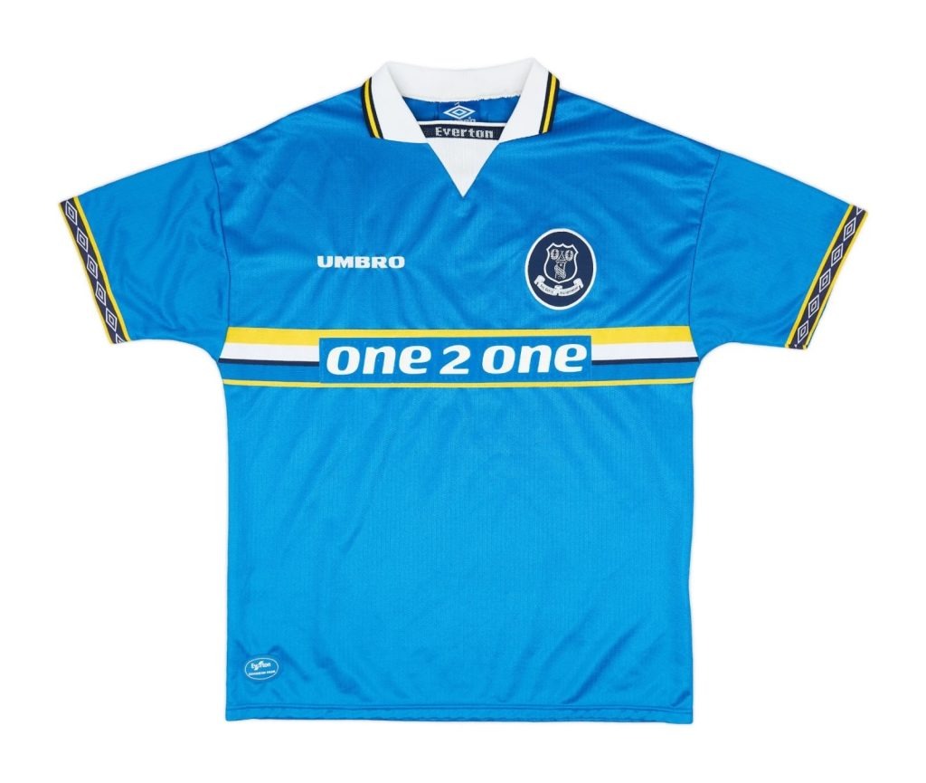Primera equipación de Everton 98-99