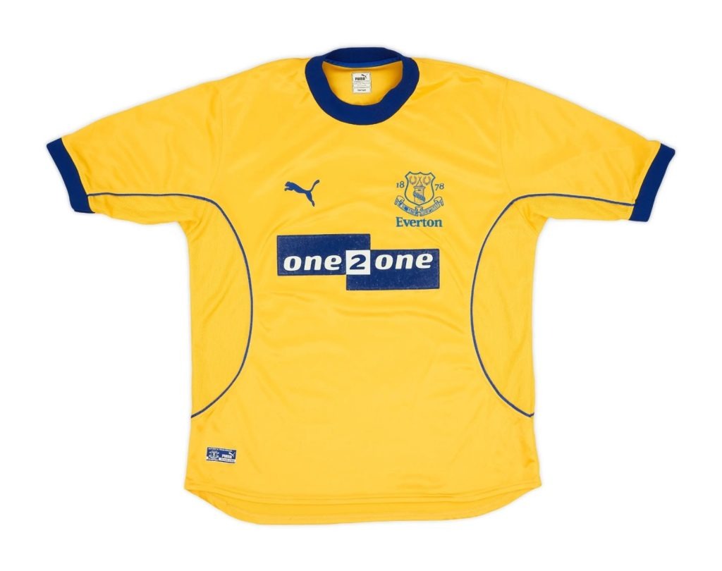 Segunda equipación de Everton 00-01