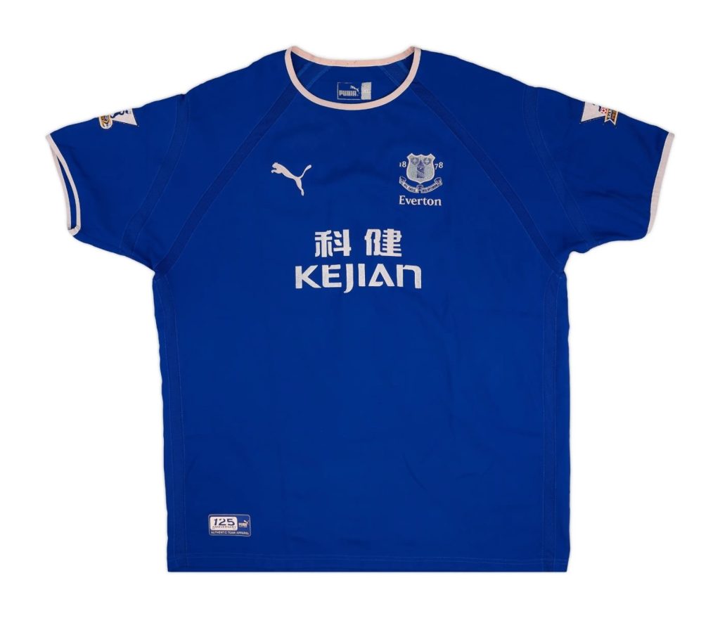 Primera equipación de Everton 03-04
