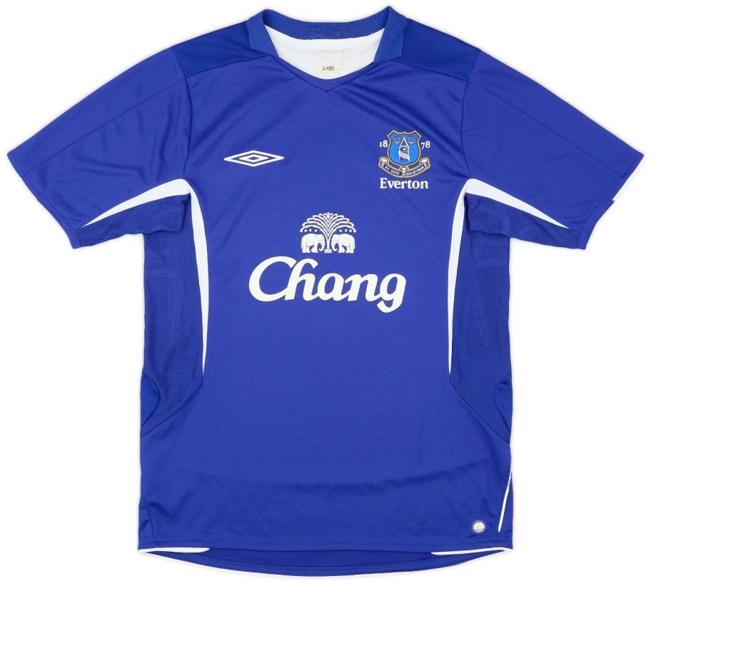 Primera equipación de Everton 05-06