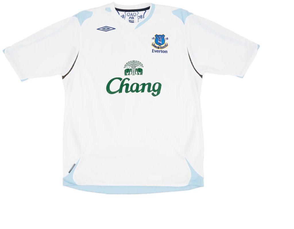 Segunda equipación de Everton 06-07