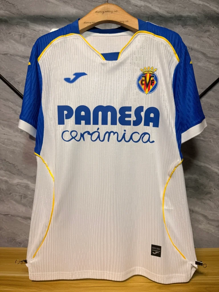 Camiseta Villarreal 2026-2027 Blanco Segunda Equipacion versión Fan