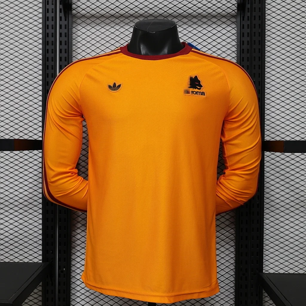 Camiseta naranja AS Roma 2026-2027 manga larga edición especial versión jugador