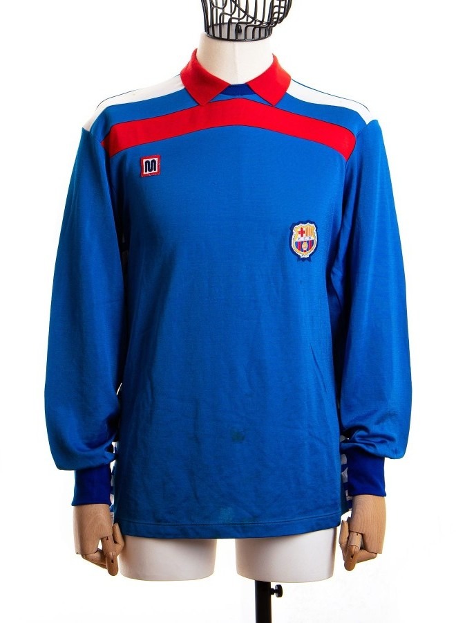 Equipación de portero de Barcelona 84-85