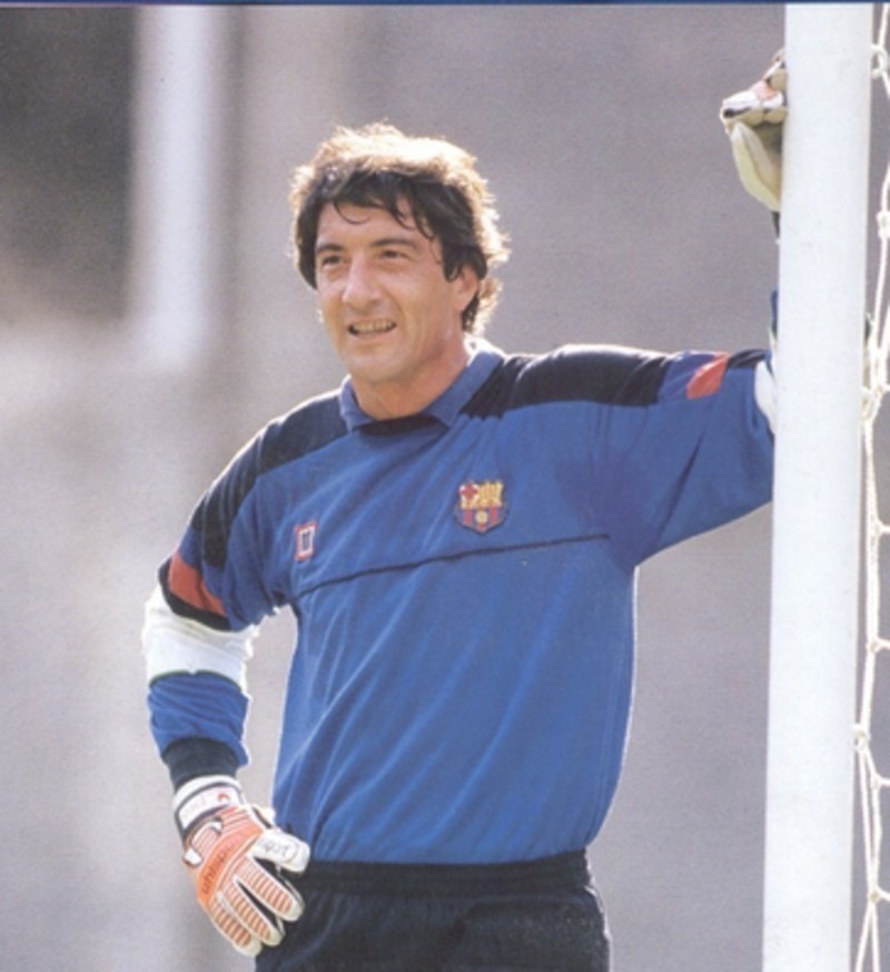 Equipación de portero de Barcelona 87-88