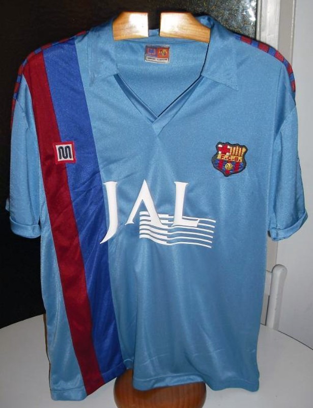 Segunda equipación de Barcelona 90-91