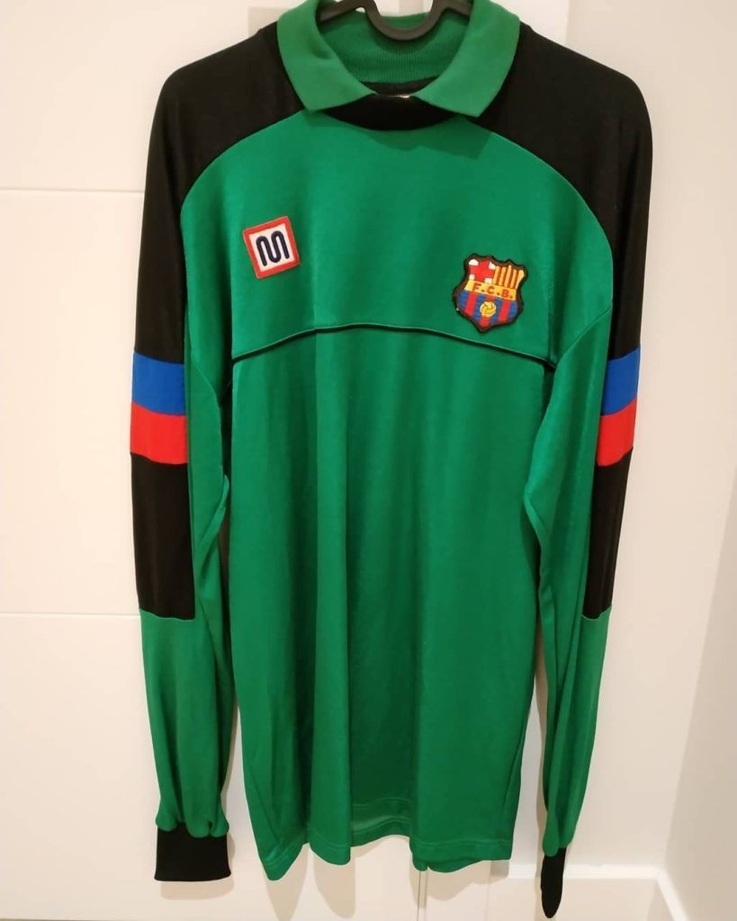 Equipación de portero de Barcelona 91-92