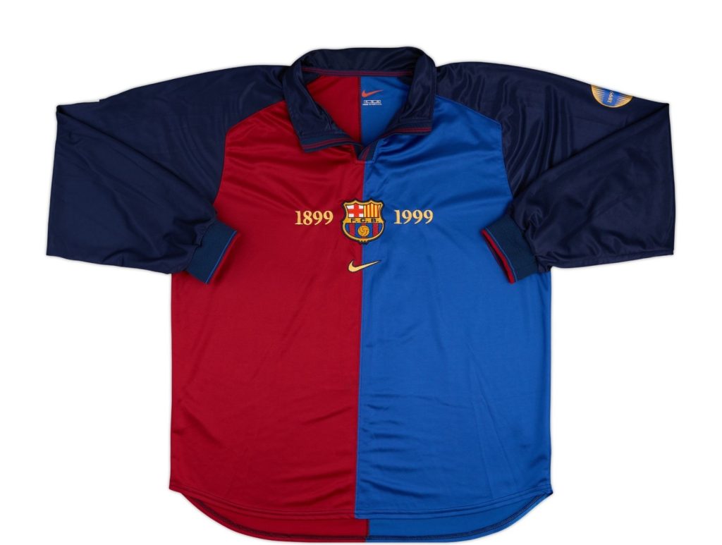 Primera equipación de Barcelona 99-00