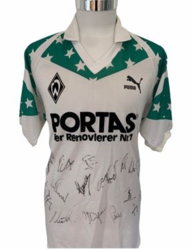 Primera equipación de Werder Bremen 89-90