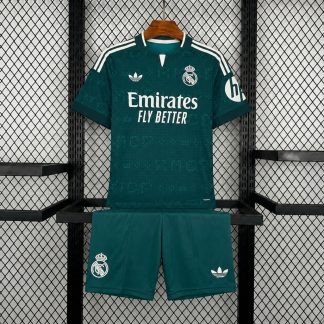 Conjunto Niño Real Madrid 2026-2027 verde Segunda Equipacion