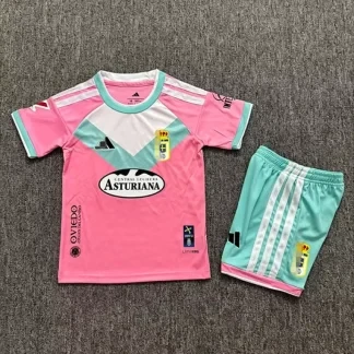 Conjunto niño Real Oviedo 2026-2027 Rosa Tercera equipacion
