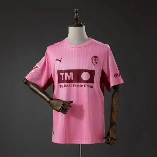 Camiseta Mujer Valencia CF 2026-2027 Rosa Tercera Equipacion Versión Fan