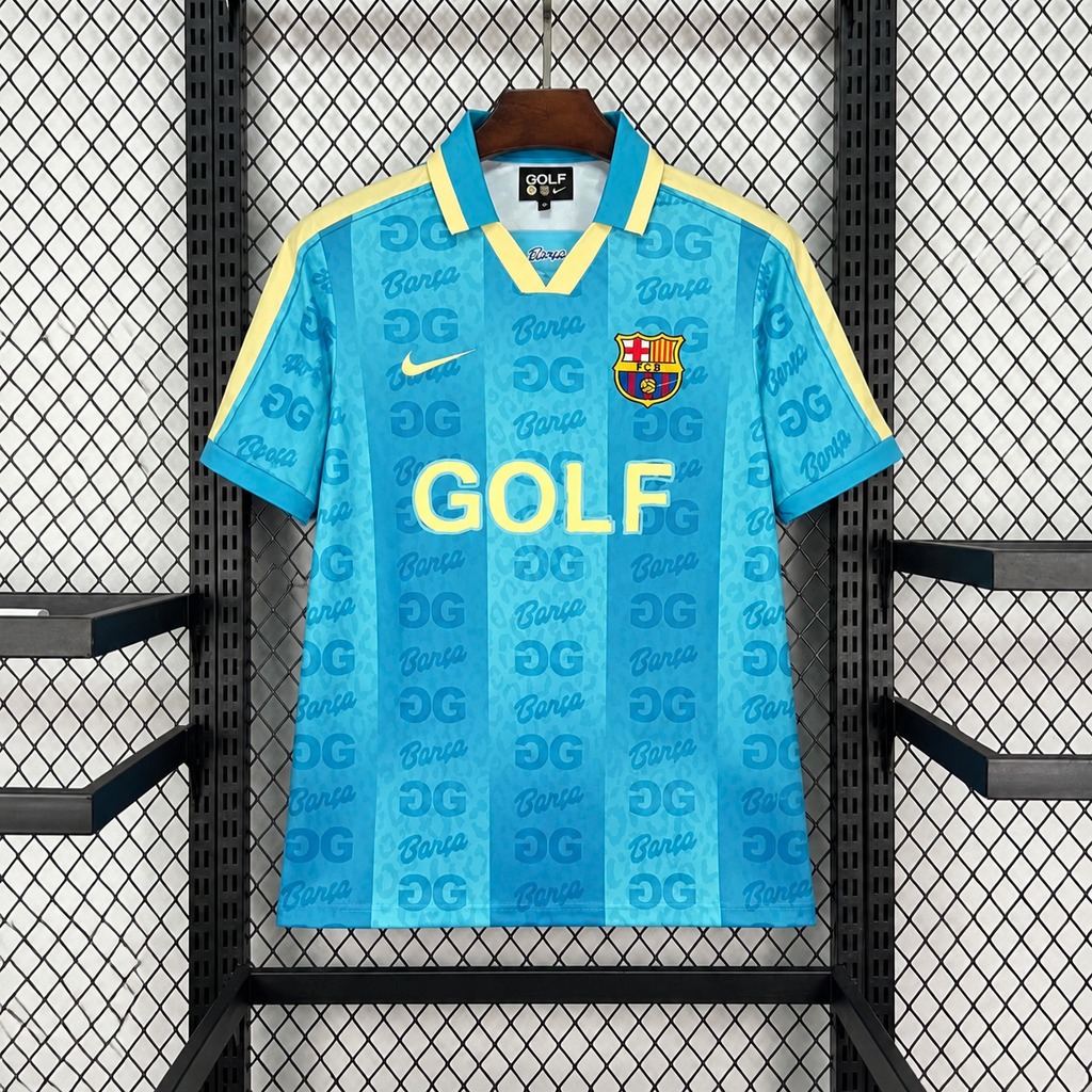 Camiseta Turquesa FC Barcelona x Golf Wang 2026-2027 Edicion Retro