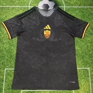 Camiseta negra AS Roma 2026-2027 tercera equipacion version fan