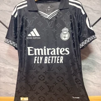 Camiseta Louis Vuitton Real Madrid 2026-2027 Negro Edicion Especial versión Fan