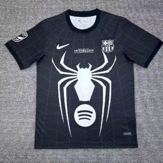 Camiseta FC Barcelona X Spiderman 2026-2027 negra edición especial versión fan