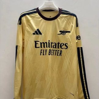 Camiseta Manga Larga Arsenal Dorada 2026-2027 Tercera Equipación Versión Fan