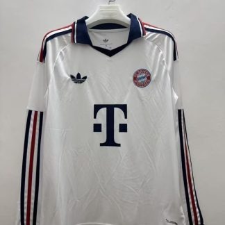 Camiseta Manga Larga Bayern Munich blanca 2026-2027 segunda equipacion versión fan
