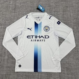Camiseta Manga Larga Blanca Manchester City 2026-2027 Tercera Equipacion Version Fan