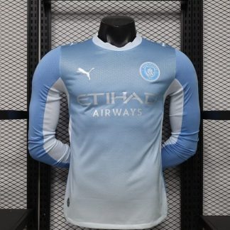 Camiseta Manga Larga Manchester City 2026-2027 Erling Haaland Primera Equipacion Versión Jugador