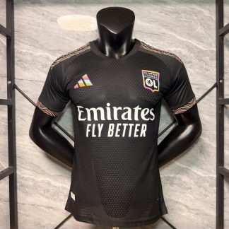 Camiseta negra Olympique Lyon 2026-2027 tercera equipacion versión jugador