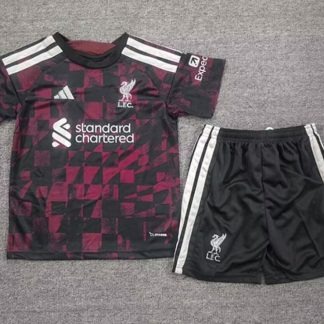 Conjunto Niño Liverpool Negro 2026-2027 Tercera Equipacion