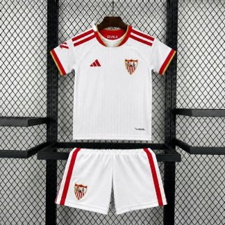 Conjunto niño blanco Sevilla 2026-2027 primera equipacion