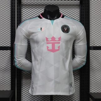 Camiseta Blanca Inter Miami 2026-2027 Manga Larga Tercera Equipacion Version Jugador