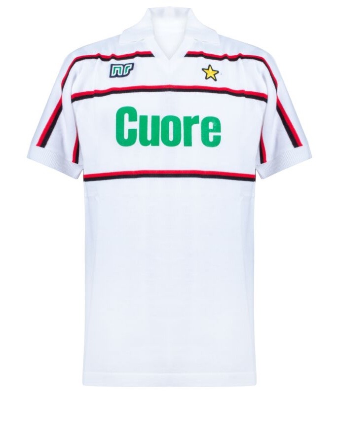 Segunda equipación de AC Milan 83-84