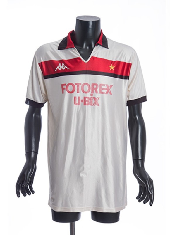 Segunda equipación de AC Milan 86-87