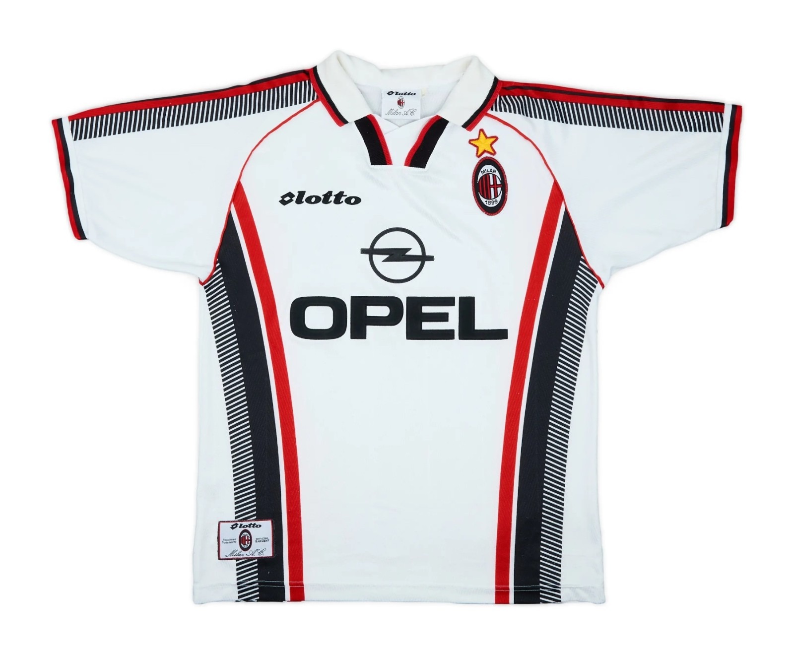 Segunda equipación de AC Milan 97-98