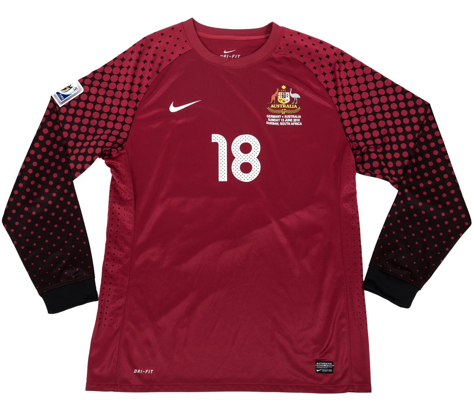 Equipación de portero de Australia 2010