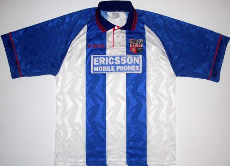 Segunda equipación de Brentford FC 95-96