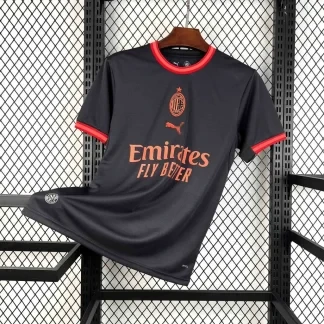 Camiseta negra AC Milan 2026-2027 tercera equipacion versión fan