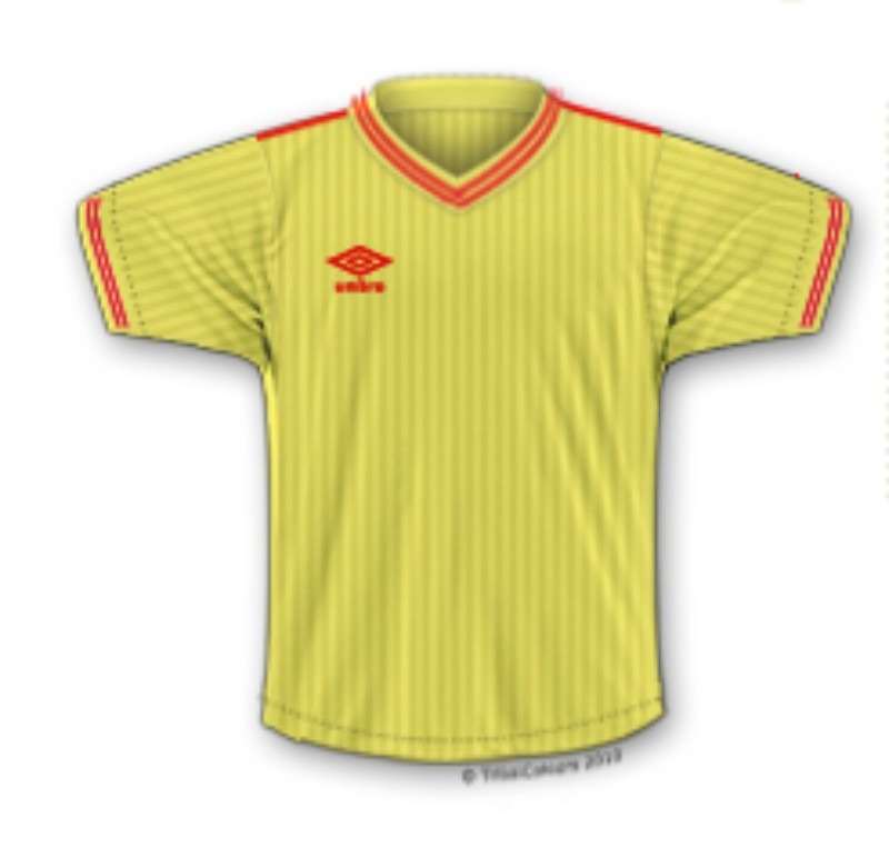 Tercera equipación de Fulham FC 86-87