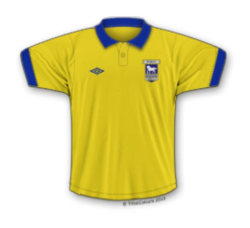 Segunda equipación de Ipswich Town 75-76