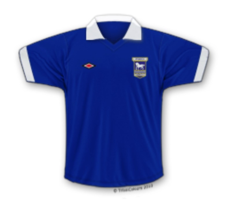 Primera equipación de Ipswich Town 75-76