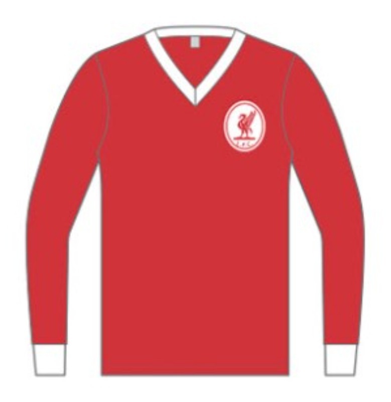 Primera equipación de Liverpool FC 56-57