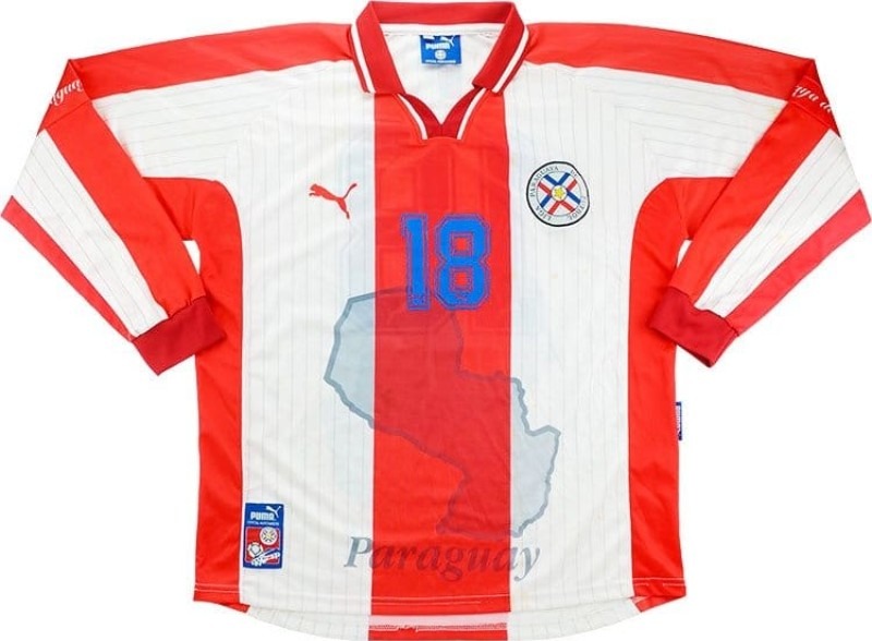 Primera equipación de Paraguay 1999