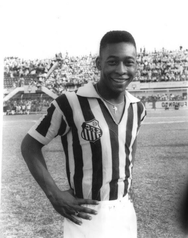 Segunda equipación de Santos FC 1956