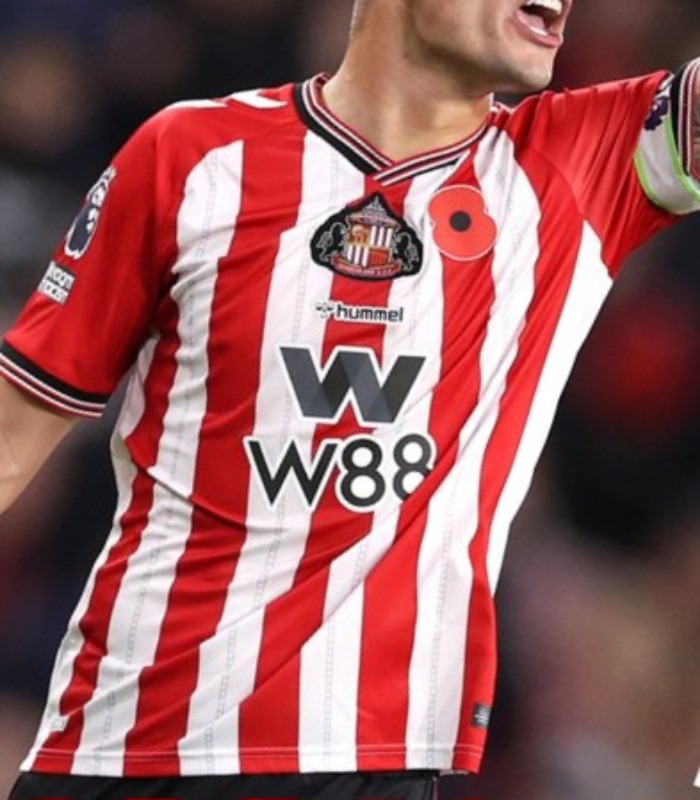 Primera equipación de Sunderland AFC 25-26