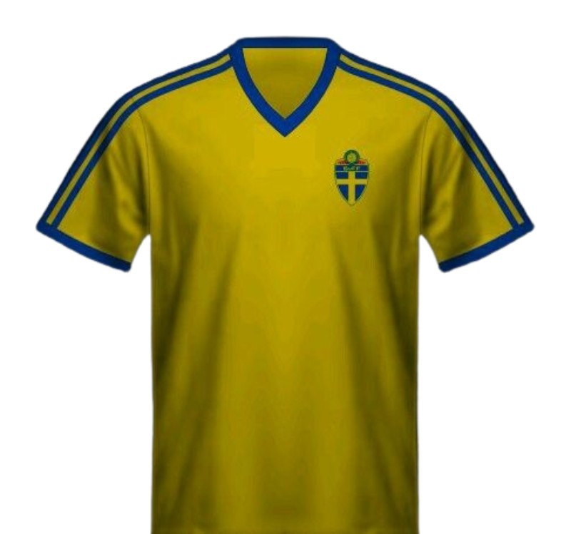 Primera equipación de Sweden 1974