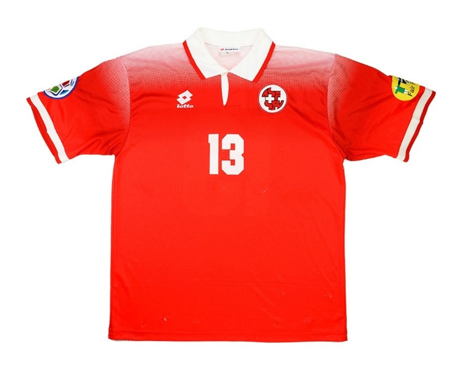 Primera equipación de Switzerland 1996