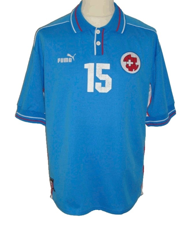 Tercera equipación de Switzerland 1999