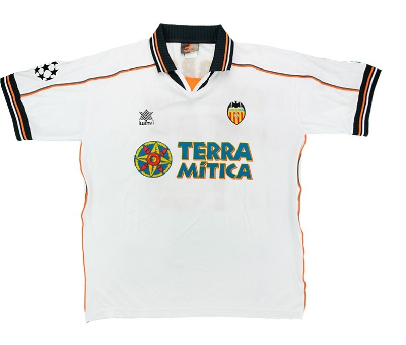 Primera equipación de Valencia CF 99-00