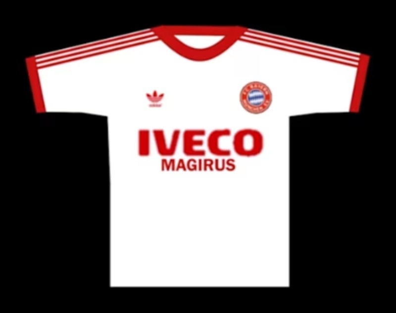 Segunda equipación de Bayern Múnich 83-84
