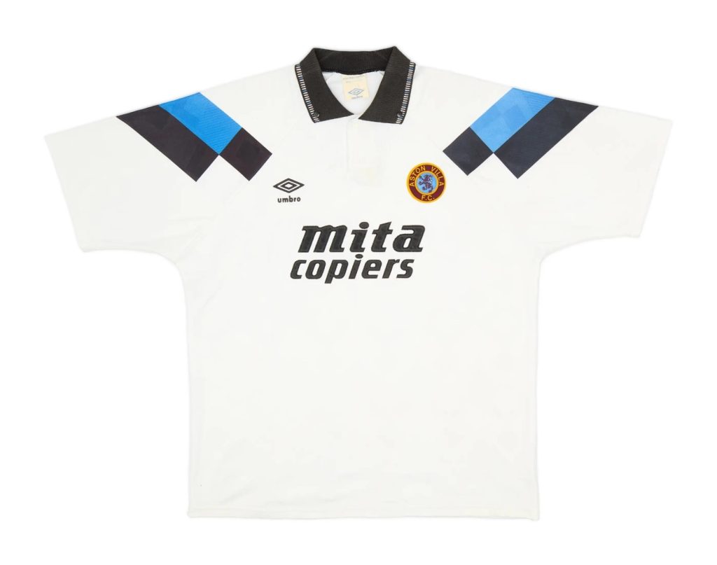 Segunda equipación de Aston Villa 90-91